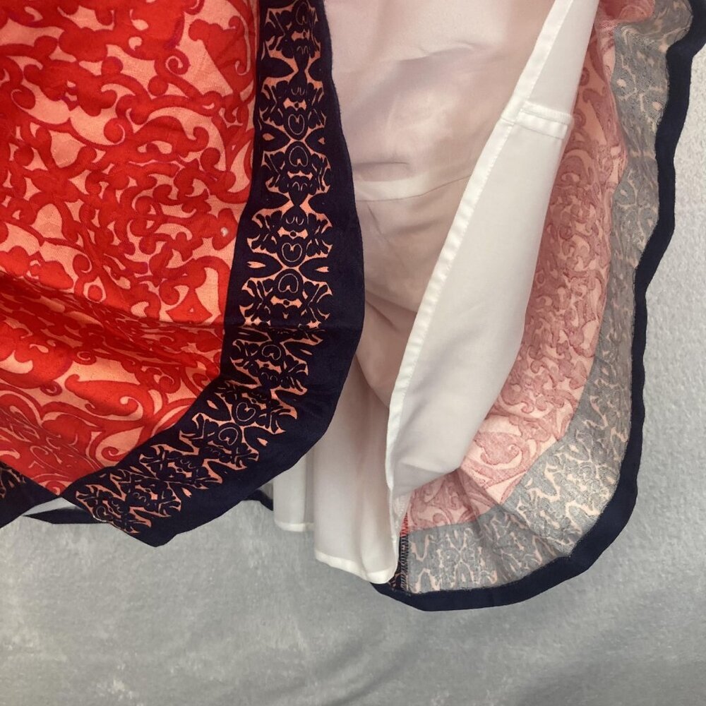NWT A-Line Paisley Dress Womens 6 Red Pink White Sleeveless Holiday Feminine - Picture 9 of 14